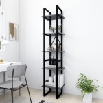 vidaXL Bibliotecă cu 5 rafturi, alb, 40x30x175 cm, lemn prelucrat vidaXL Bibliotecă cu 5 rafturi, alb, 40x30x175 cm, lemn prelucrat