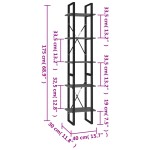 vidaXL Bibliotecă cu 5 rafturi, alb, 40x30x175 cm, lemn prelucrat vidaXL Bibliotecă cu 5 rafturi, alb, 40x30x175 cm, lemn prelucrat