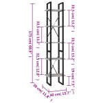 vidaXL Bibliotecă cu 5 rafturi gri beton, 40x30x175 cm, lemn prelucrat vidaXL Bibliotecă cu 5 rafturi gri beton, 40x30x175 cm, lemn prelucrat