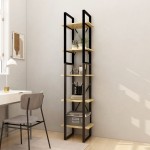 vidaXL Bibliotecă cu 5 rafturi, 40x30x175 cm, lemn masiv de pin vidaXL Bibliotecă cu 5 rafturi, 40x30x175 cm, lemn masiv de pin