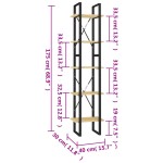 vidaXL Bibliotecă cu 5 rafturi, 40x30x175 cm, lemn masiv de pin vidaXL Bibliotecă cu 5 rafturi, 40x30x175 cm, lemn masiv de pin
