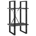 vidaXL Bibliotecă cu 5 rafturi, gri, 40x30x175 cm, lemn masiv de pin