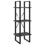 vidaXL Bibliotecă cu 5 rafturi, gri, 40x30x175 cm, lemn masiv de pin