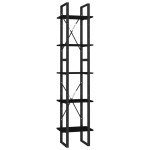 vidaXL Bibliotecă cu 5 rafturi, negru, 40x30x175 cm, lemn de pin vidaXL Bibliotecă cu 5 rafturi, negru, 40x30x175 cm, lemn de pin