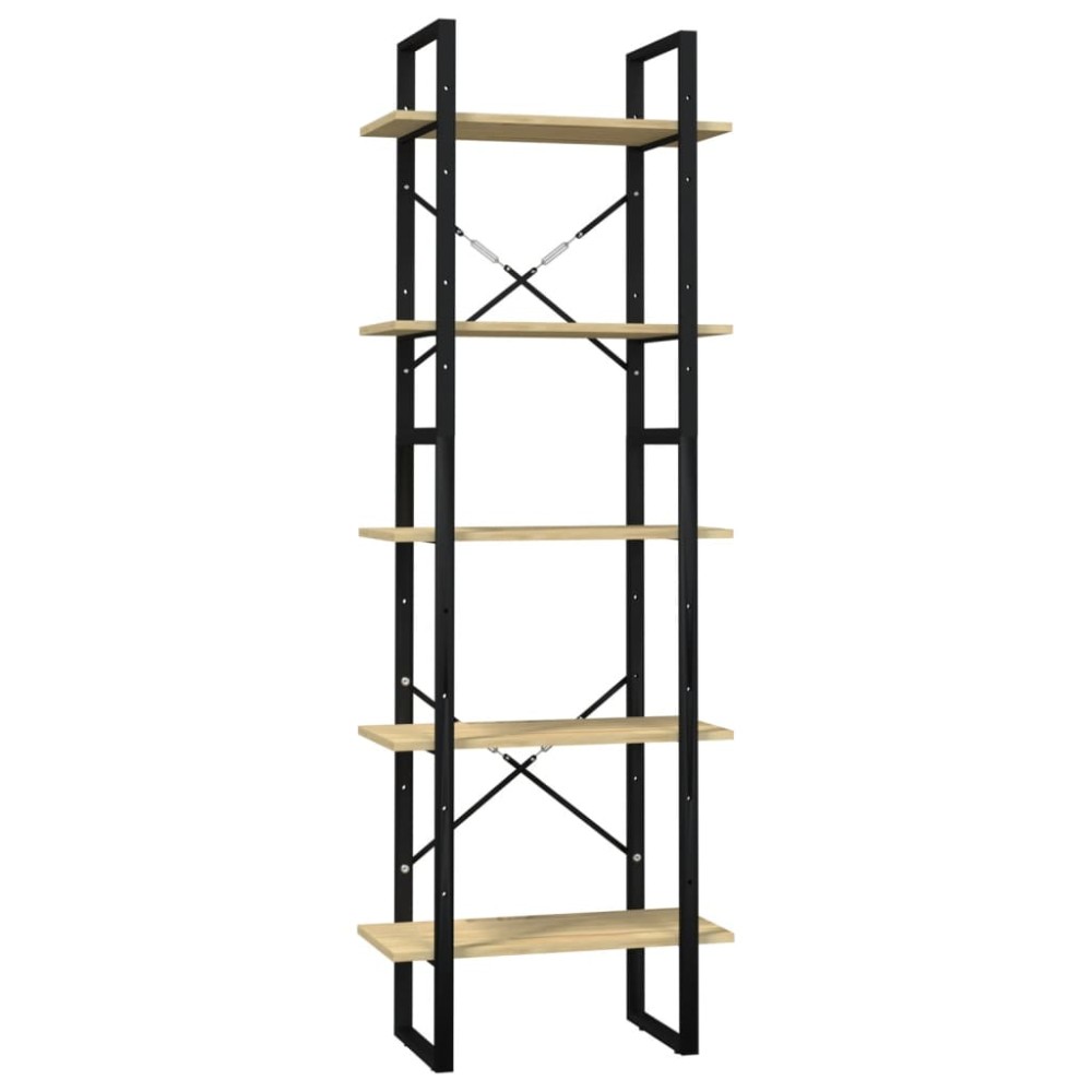 vidaXL Bibliotecă cu 5 rafturi, 60x30x175 cm, lemn masiv de pin
