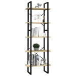 vidaXL Bibliotecă cu 5 rafturi, 60x30x175 cm, lemn masiv de pin