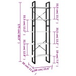 vidaXL Bibliotecă cu 5 rafturi, alb, 60x30x175 cm, lemn masiv de pin vidaXL Bibliotecă cu 5 rafturi, alb, 60x30x175 cm, lemn masiv de pin