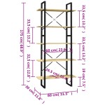 vidaXL Bibliotecă cu 5 rafturi, 80x30x175 cm, lemn masiv de pin vidaXL Bibliotecă cu 5 rafturi, 80x30x175 cm, lemn masiv de pin