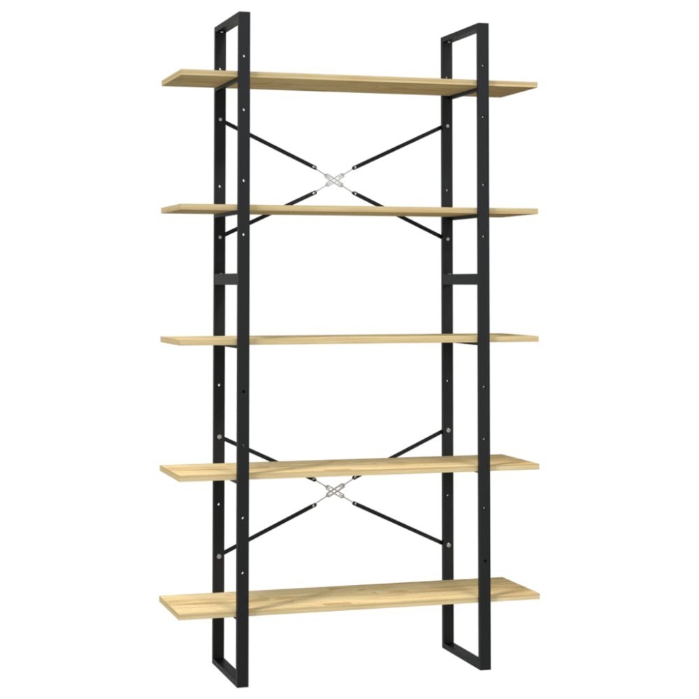 vidaXL Bibliotecă cu 5 rafturi, 100x30x175 cm, lemn masiv de pin