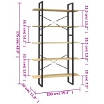 vidaXL Bibliotecă cu 5 rafturi, 100x30x175 cm, lemn masiv de pin vidaXL Bibliotecă cu 5 rafturi, 100x30x175 cm, lemn masiv de pin