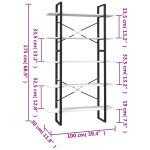 vidaXL Bibliotecă cu 5 rafturi, alb, 100x30x175 cm, lemn masiv de pin vidaXL Bibliotecă cu 5 rafturi, alb, 100x30x175 cm, lemn masiv de pin