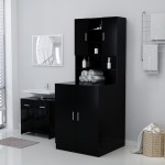 vidaXL Dulap mașină de spălat, negru vidaXL Dulap mașină de spălat, negru