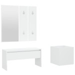 vidaXL Set de mobilier pentru hol, alb, lemn prelucrat