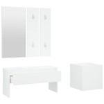 vidaXL Set de mobilier pentru hol, alb, lemn prelucrat