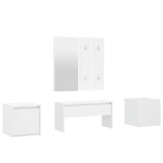 vidaXL Set de mobilier pentru hol, alb extralucios, lemn prelucrat vidaXL Set de mobilier pentru hol, alb extralucios, lemn prelucrat