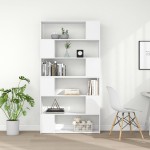 vidaXL Bibliotecă/Separator cameră, alb, 100x24x188 cm