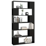vidaXL Bibliotecă/Separator cameră, negru, 100x24x188 cm