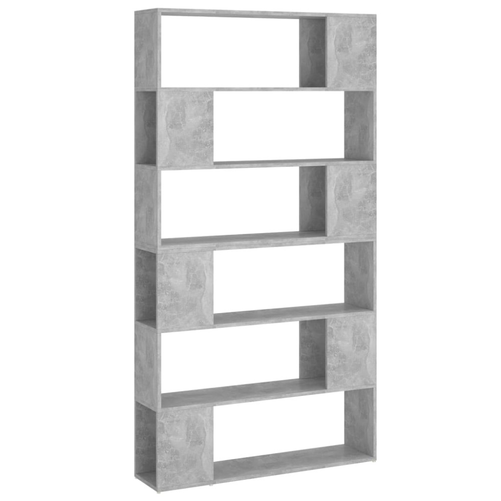 vidaXL Bibliotecă/Separator cameră, gri beton, 100x24x188 cm