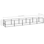 vidaXL Padoc pentru câini, negru, 5 m², oțel