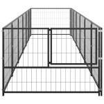 vidaXL Padoc pentru câini, negru, 6 m², oțel vidaXL Padoc pentru câini, negru, 6 m², oțel