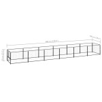 vidaXL Padoc pentru câini, negru, 6 m², oțel vidaXL Padoc pentru câini, negru, 6 m², oțel