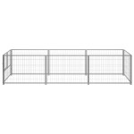 vidaXL Padoc pentru câini, argintiu, 3 m², oțel vidaXL Padoc pentru câini, argintiu, 3 m², oțel
