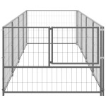 vidaXL Padoc pentru câini, argintiu, 4 m², oțel vidaXL Padoc pentru câini, argintiu, 4 m², oțel