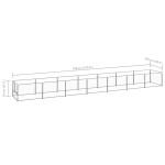 vidaXL Padoc pentru câini, argintiu, 7 m², oțel