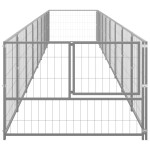 vidaXL Padoc pentru câini, argintiu, 8 m², oțel vidaXL Padoc pentru câini, argintiu, 8 m², oțel