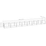vidaXL Padoc pentru câini, argintiu, 8 m², oțel vidaXL Padoc pentru câini, argintiu, 8 m², oțel