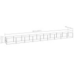 vidaXL Padoc pentru câini, argintiu, 9 m², oțel vidaXL Padoc pentru câini, argintiu, 9 m², oțel