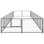 vidaXL Padoc pentru câini, negru, 18 m², oțel vidaXL Padoc pentru câini, negru, 18 m², oțel