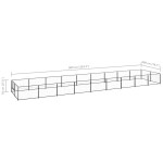 vidaXL Padoc pentru câini, negru, 18 m², oțel vidaXL Padoc pentru câini, negru, 18 m², oțel