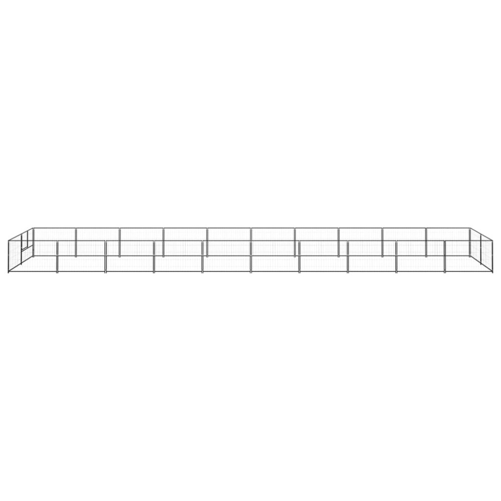 vidaXL Padoc pentru câini, negru, 20 m², oțel