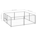 vidaXL Padoc pentru câini, argintiu, 4 m², oțel vidaXL Padoc pentru câini, argintiu, 4 m², oțel