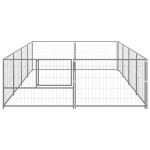 vidaXL Padoc pentru câini, argintiu, 8 m², oțel vidaXL Padoc pentru câini, argintiu, 8 m², oțel