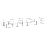 vidaXL Padoc pentru câini, argintiu, 16 m², oțel vidaXL Padoc pentru câini, argintiu, 16 m², oțel