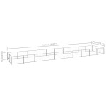 vidaXL Padoc pentru câini, argintiu, 20 m², oțel vidaXL Padoc pentru câini, argintiu, 20 m², oțel