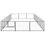 vidaXL Padoc pentru câini, negru, 27 m², oțel vidaXL Padoc pentru câini, negru, 27 m², oțel