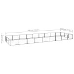 vidaXL Padoc pentru câini, negru, 27 m², oțel vidaXL Padoc pentru câini, negru, 27 m², oțel