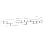 vidaXL Padoc pentru câini, negru, 30 m², oțel