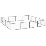 vidaXL Padoc pentru câini, negru, 16 m², oțel