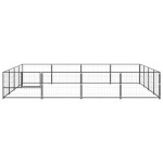 vidaXL Padoc pentru câini, negru, 16 m², oțel
