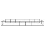 vidaXL Padoc pentru câini, negru, 28 m², oțel vidaXL Padoc pentru câini, negru, 28 m², oțel