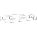 vidaXL Padoc pentru câini, negru, 32 m², oțel vidaXL Padoc pentru câini, negru, 32 m², oțel