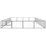 vidaXL Padoc pentru câini, negru, 40 m², oțel vidaXL Padoc pentru câini, negru, 40 m², oțel