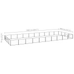 vidaXL Padoc pentru câini, negru, 40 m², oțel vidaXL Padoc pentru câini, negru, 40 m², oțel