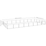 vidaXL Padoc pentru câini, argintiu, 32 m², oțel vidaXL Padoc pentru câini, argintiu, 32 m², oțel
