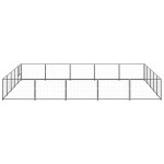 vidaXL Padoc pentru câini, negru, 25 m², oțel vidaXL Padoc pentru câini, negru, 25 m², oțel