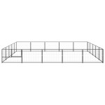 vidaXL Padoc pentru câini, negru, 25 m², oțel vidaXL Padoc pentru câini, negru, 25 m², oțel